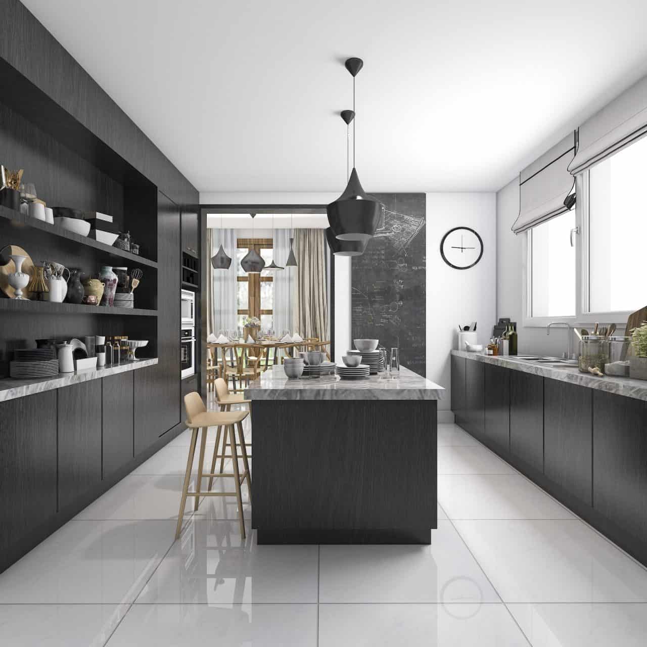 Shop Modern Industrial Tile Flooring | Tile Factory Direct - Modern Industrial Tile Kitchen