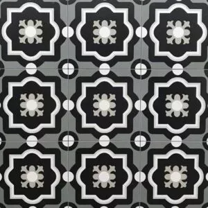 Patch Work Black & White 04 Pattern Tile