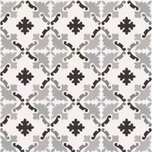 Patch Work Black & White 03 Pattern Tile