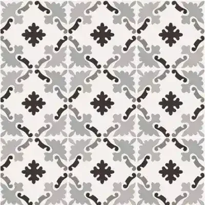 Patch Work Black & White 03 Pattern Tile