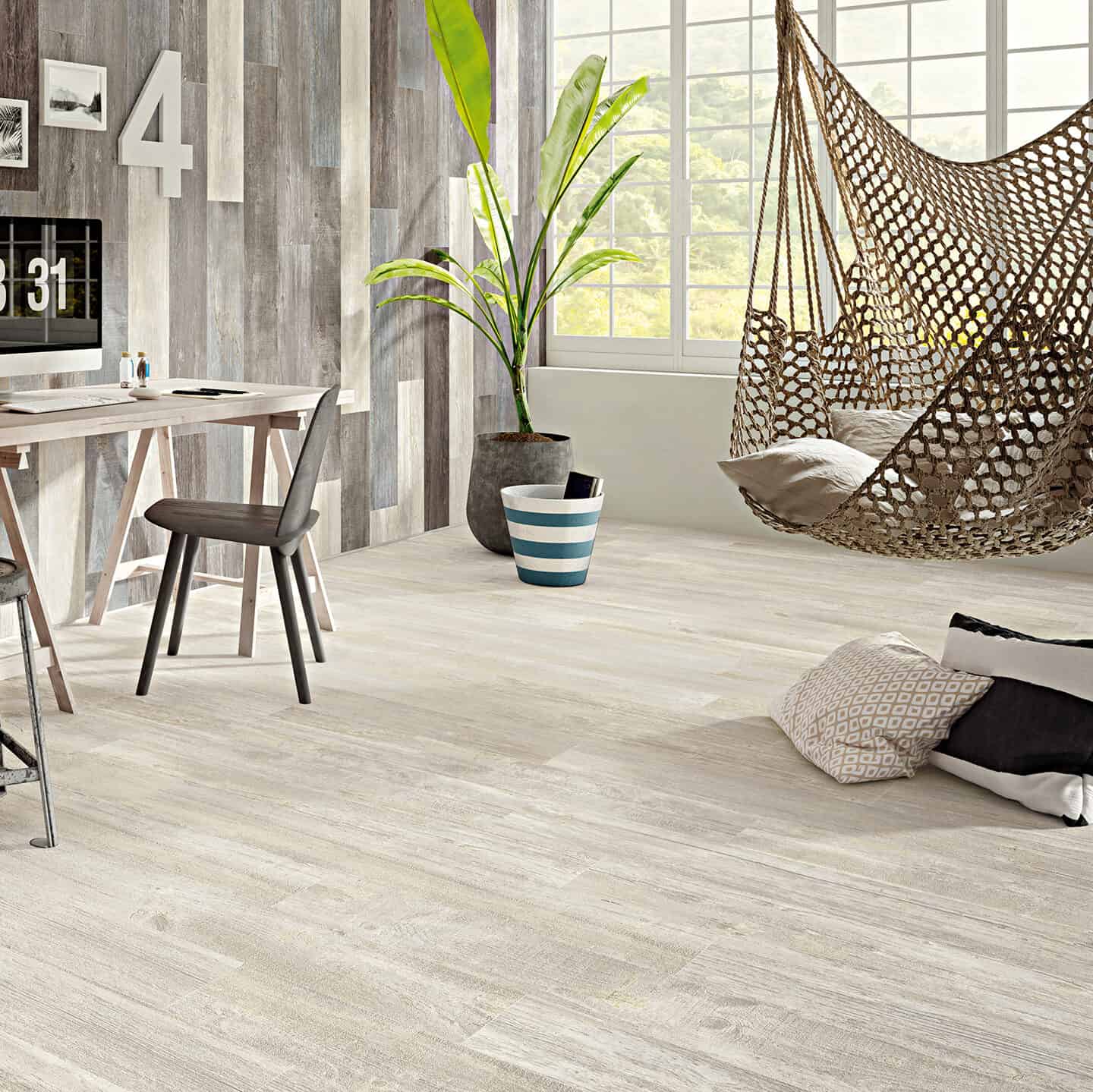 Cabane Fog Wood Look Tile Plank