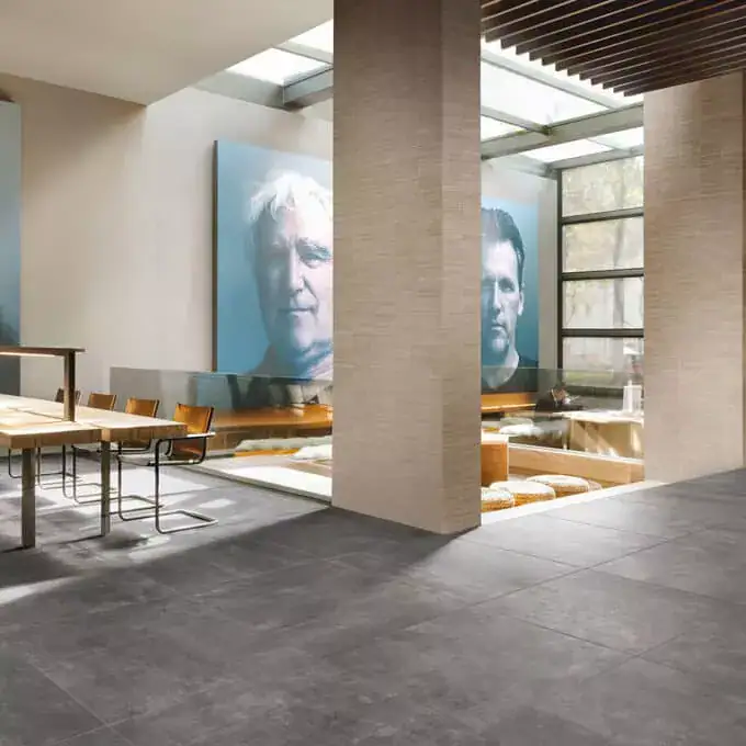 Icon Jet Black Cement Look Tile
