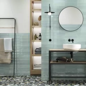 Mud Series Light Green Subway/Wall Tile