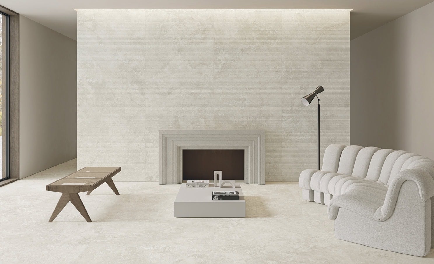 Select Ivory Travertine Look Tile