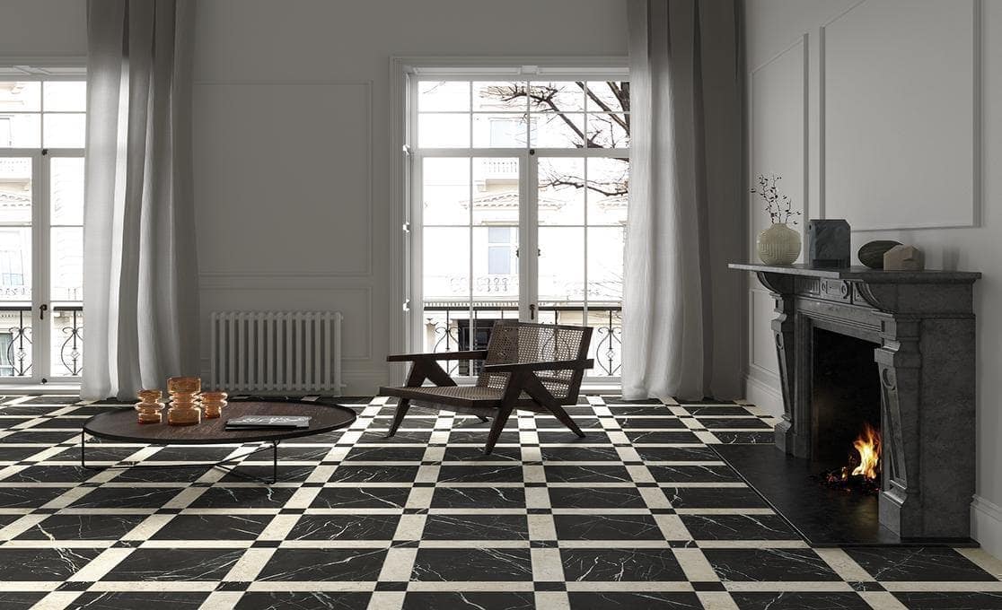 Marmarea Nero Marquinia Marble Look Tile